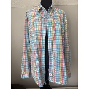 IZOD Saltwater Mens Shirt Size XL Buttondown 100 Cotton Coastal Style